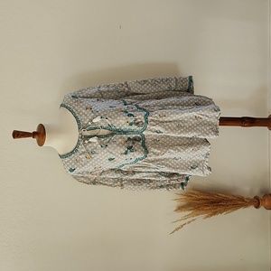 Lucky Brand Evelyn Embroidered Peasant Blouse
